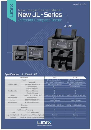 LIDIX JL-2F Specifications