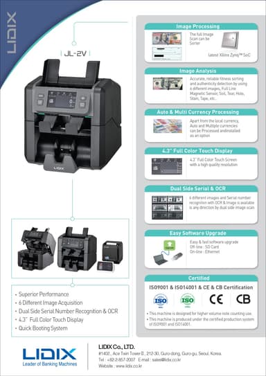 LIDIX JL-2V Specifications